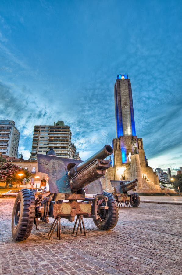 Monumento um la Bandera situado em Rosario foto de stock Monumento um la Bandera situado em Rosario foto de stock
