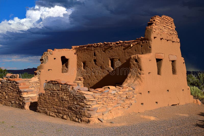 Monumentul National Ruinele Casa Grande stock illustration