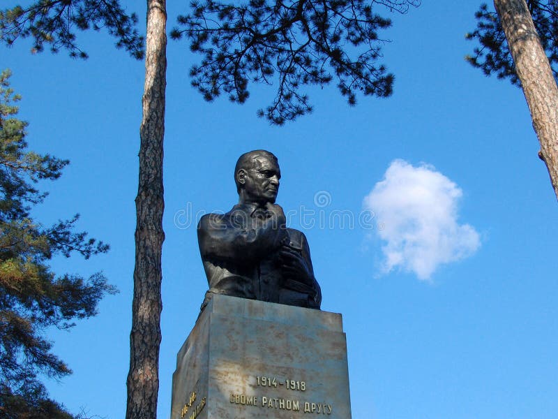Monumet till Archibald Reiss lokaliseras i Topcider parkerar fotografering för bildbyråer Monumet till Archibald Reiss lokaliseras i Topcider parkerar fotografering för bildbyråer