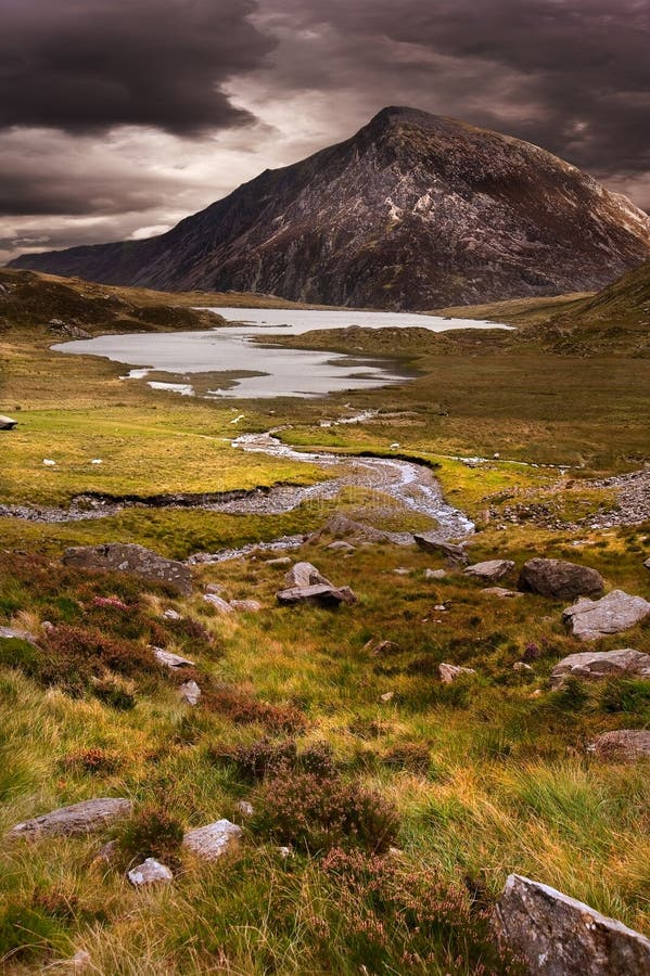 Moody Dramatic Mountain Sunset Landscape Stock Photo Image of park
