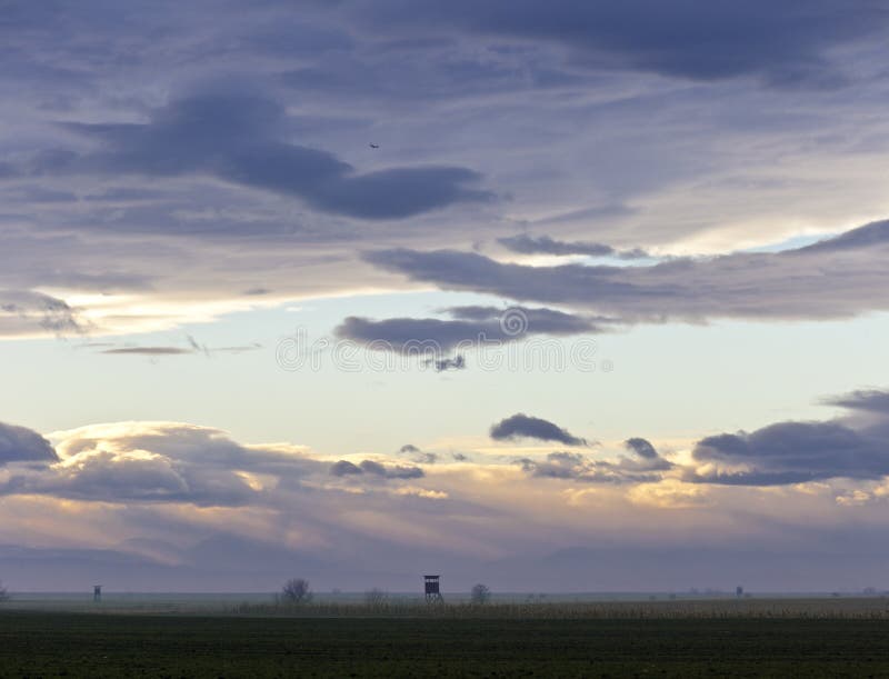 Moody sky at dusk above Nationalpark