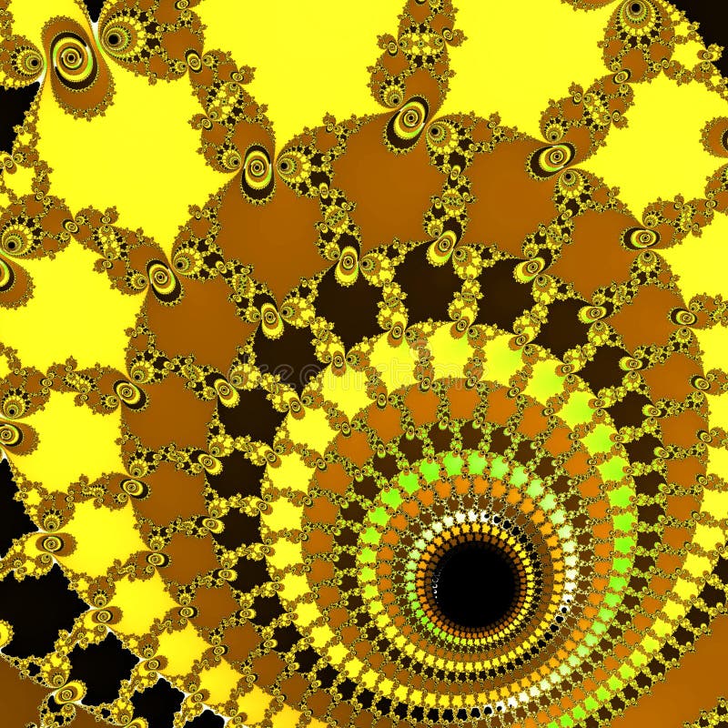 Mooi futuristisch fractal patroon Abstracte ontwerp kleurrijke achtergrond Art deco gele achtergrond stock illustratie Mooi futuristisch fractal patroon Abstracte ontwerp kleurrijke achtergrond Art deco gele achtergrond stock illustratie