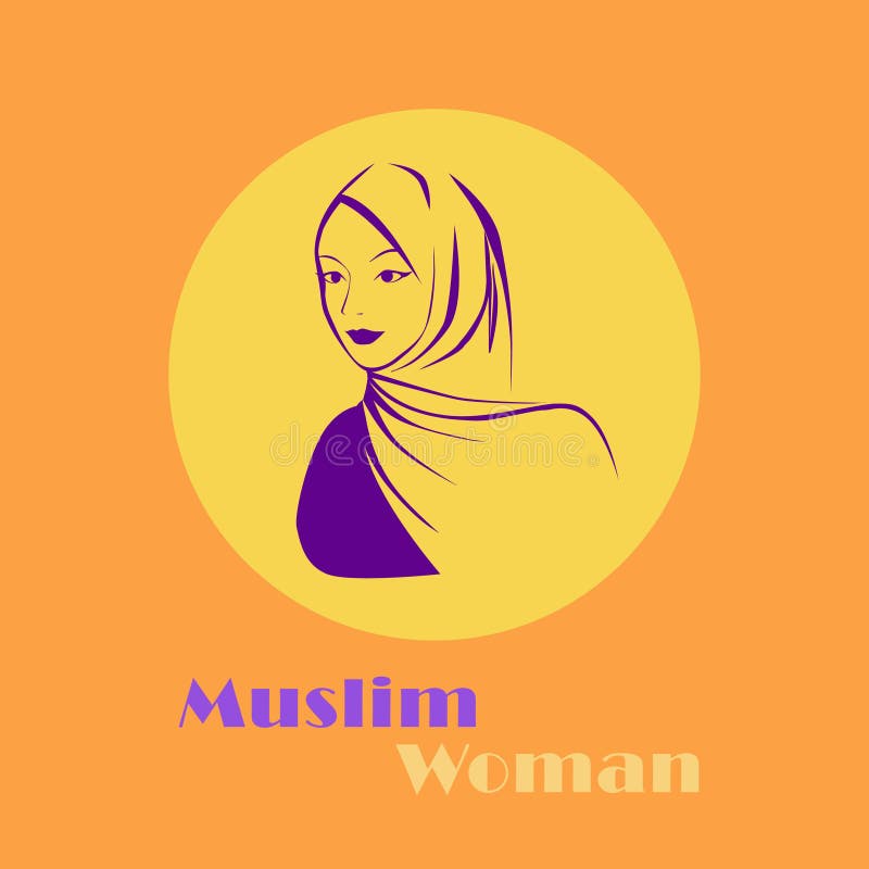 Mooi gezicht van Arabische moslimvrouw in hijab stock illustratie Mooi gezicht van Arabische moslimvrouw in hijab stock illustratie