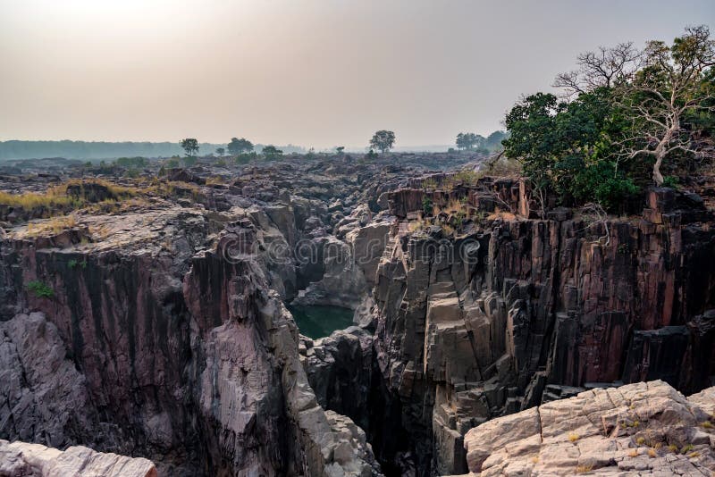 Mooi Indisch landschap met Raneh-daling stock foto
