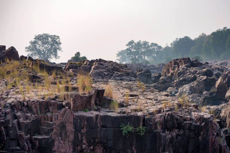 Mooi Indisch landschap met Raneh-daling stock fotografie