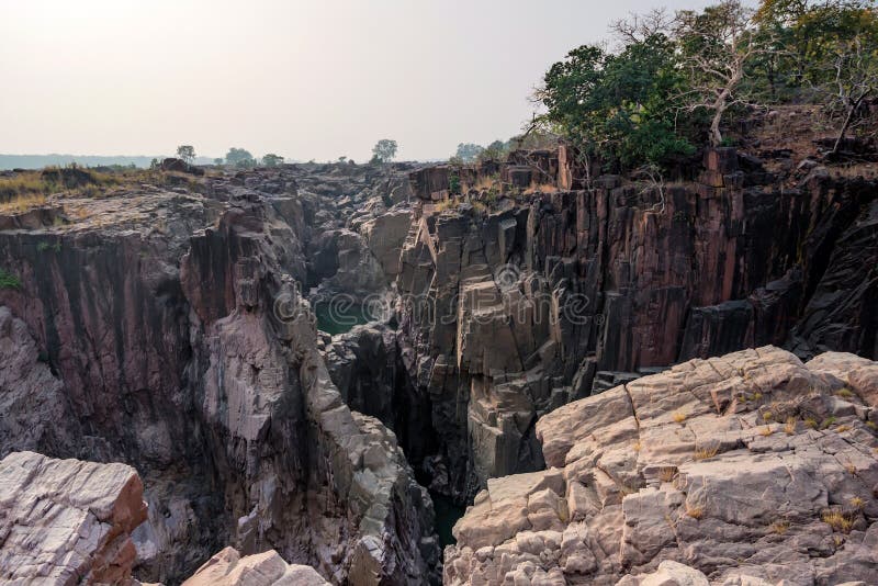 Mooi Indisch landschap met Raneh-daling stock foto's