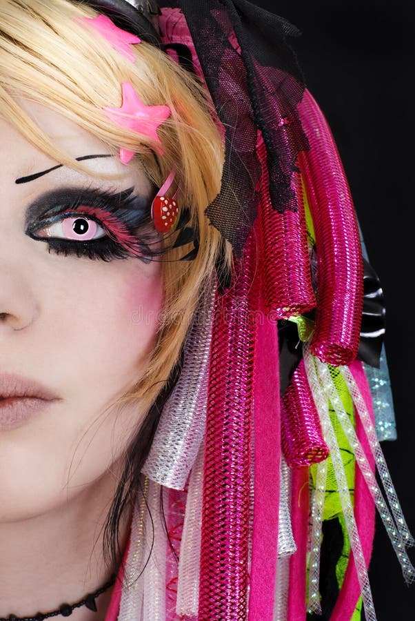 Mooi jong emo-meisje royalty-vrije stock fotografie