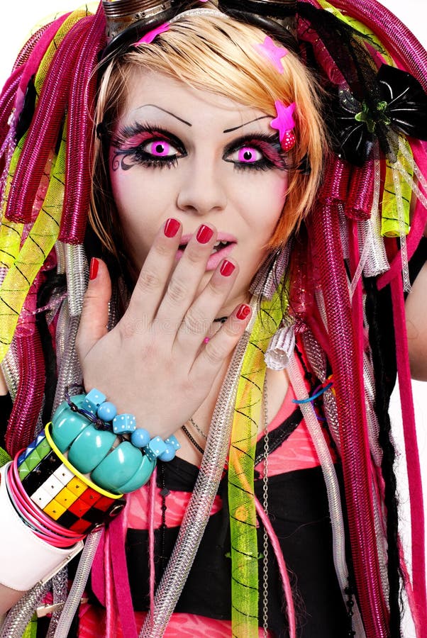 Mooi jong emomeisje stock afbeelding