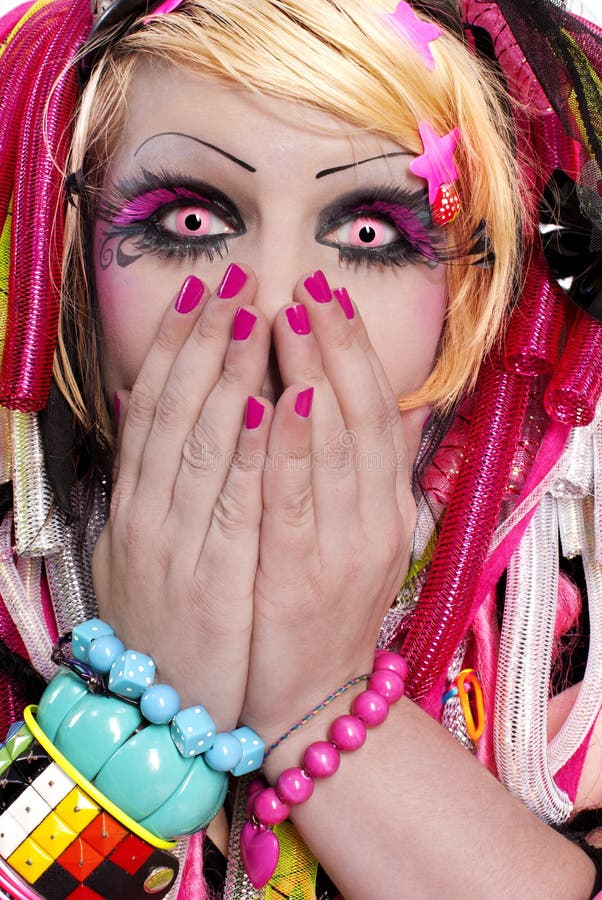 Mooi jong emomeisje royalty-vrije stock foto