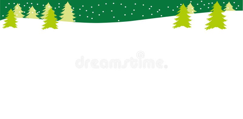 Mooi landschap met Kerstbomen, snowbank en sneeuw stock illustratie Mooi landschap met Kerstbomen, snowbank en sneeuw stock illustratie