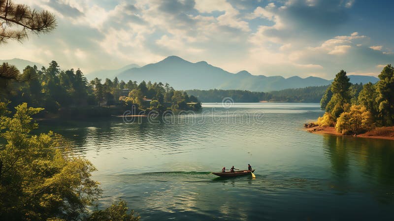 Mooi meer vector illustratie