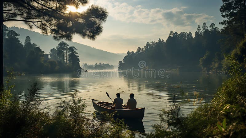 Mooi meer vector illustratie