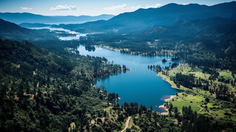 Mooi meer vector illustratie