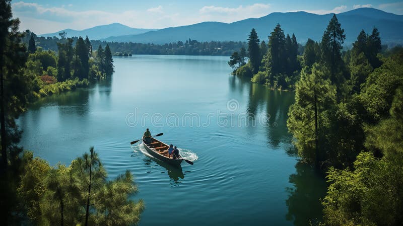 Mooi meer vector illustratie