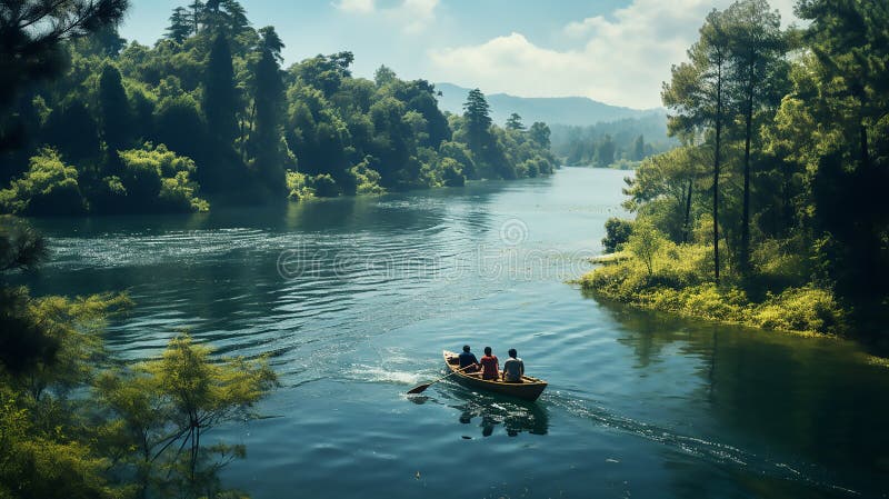 Mooi meer stock illustratie