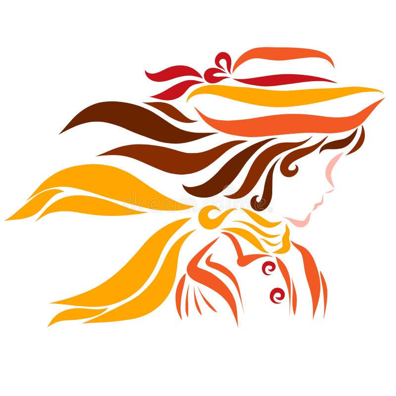Mooi meisje, manier en de herfst royalty-vrije illustratie Mooi meisje, manier en de herfst royalty-vrije illustratie