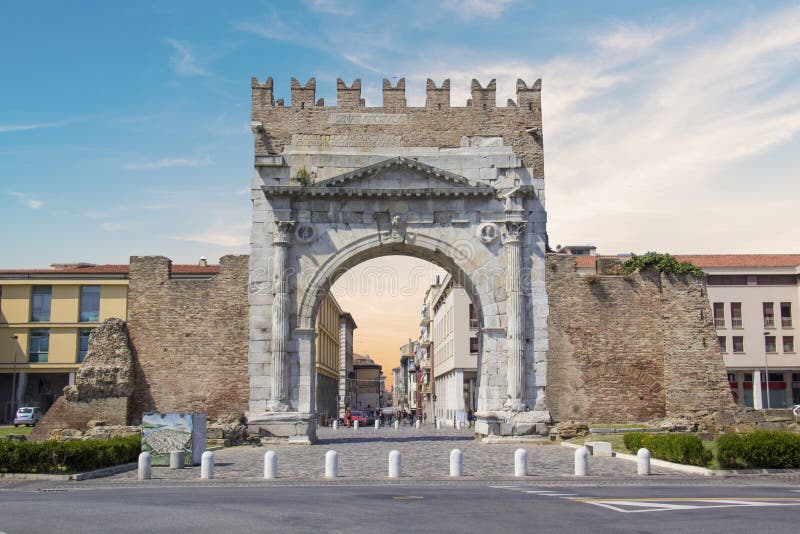 Mooi uitzicht van augustus in rimini royalty-vrije stock afbeelding