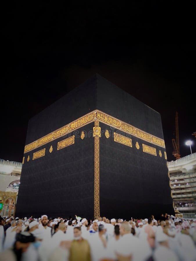 Prachtig uitzicht op de Kaaba vanuit Mekka, Saoedi-Arabië royalty-vrije stock afbeelding