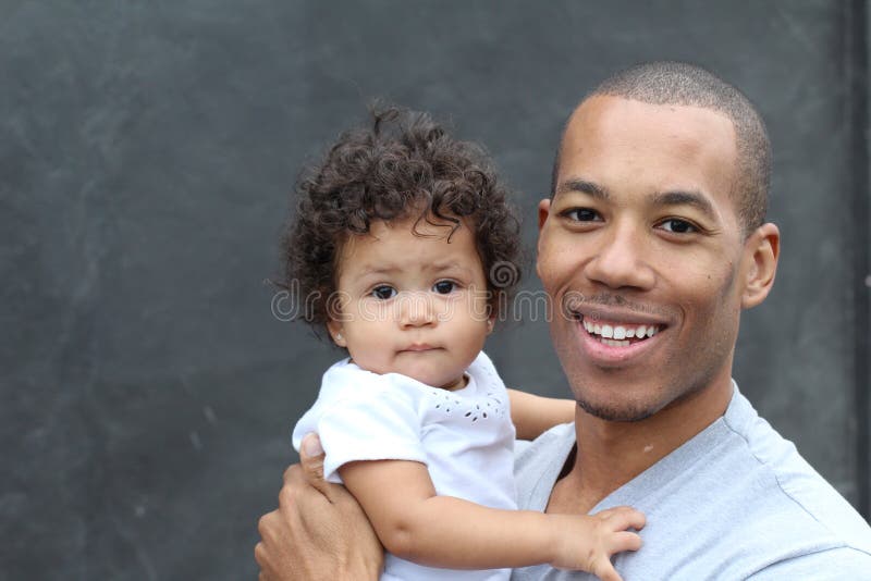 Mooi vader en dochterportret royalty-vrije stock afbeeldingen