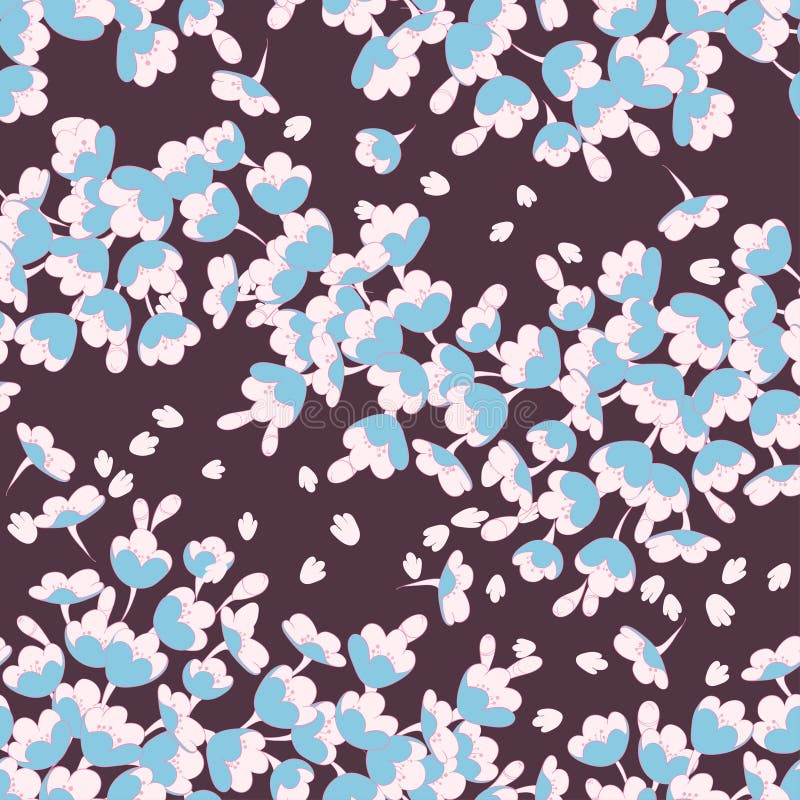 Mooi vector naadloos patroon met sakurabloemen vector illustratie Mooi vector naadloos patroon met sakurabloemen vector illustratie