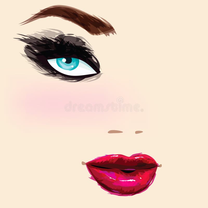 Prachtig vrouwelijk portret royalty-vrije illustratie