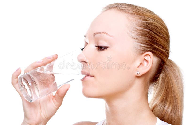 Mooi vrouwen drinkwater