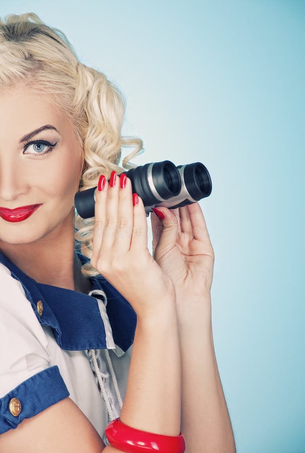 Charmant retroportret van een vrouw royalty-vrije stock foto