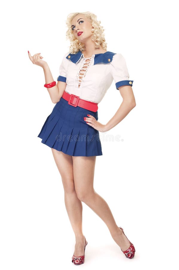 Charmant retroportret van een vrouw royalty-vrije stock fotografie