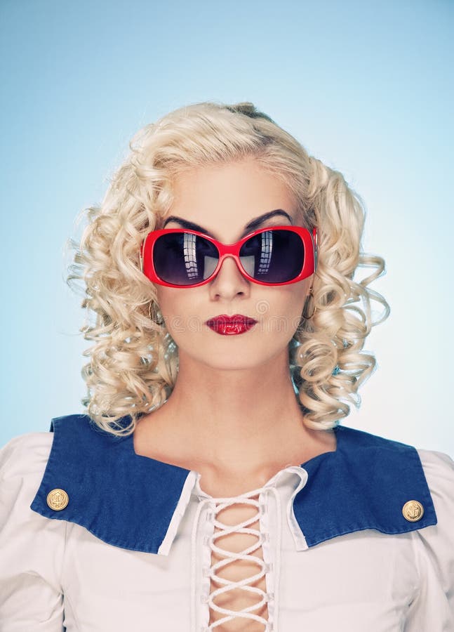 Charmant retroportret van een vrouw royalty-vrije stock fotografie