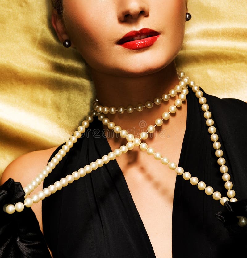 Charmant retroportret van een vrouw royalty-vrije stock afbeeldingen