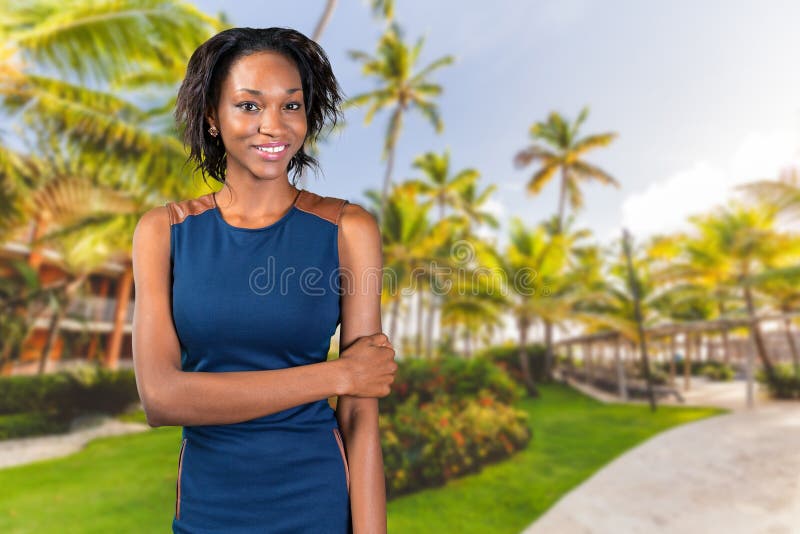 Mooie Afrikaanse Amerikaanse onderneemster royalty-vrije stock afbeeldingen Mooie Afrikaanse Amerikaanse onderneemster royalty-vrije stock afbeeldingen