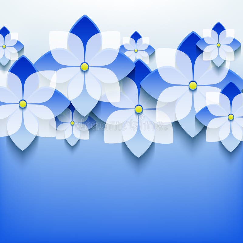 Mooie bloemenkantachtergrond met 3d bloem royalty-vrije illustratie Mooie bloemenkantachtergrond met 3d bloem royalty-vrije illustratie