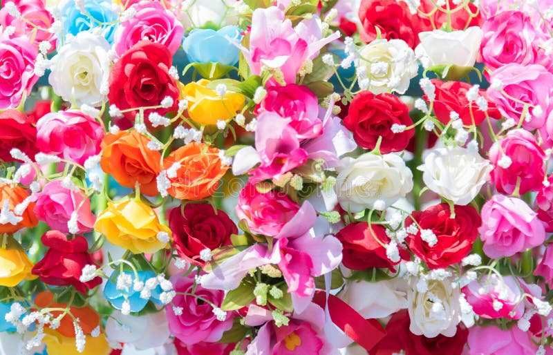 Mooie bos van bloemen De kleurrijke bloemen voor huwelijk en bedriegen stock afbeelding Mooie bos van bloemen De kleurrijke bloemen voor huwelijk en bedriegen stock afbeelding