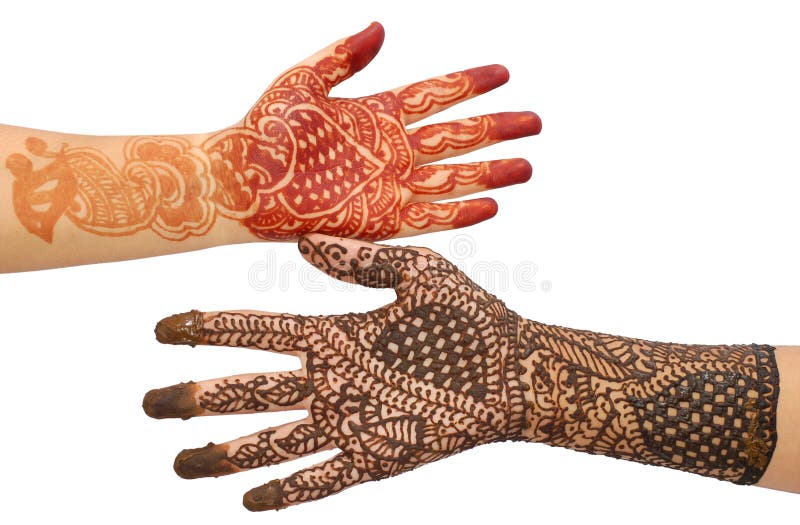 A unique ritual of indian marrige to make tattoo on bridal hands. A unique ritual of indian marrige to make tattoo on bridal hands