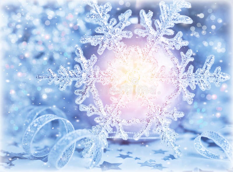 Beautiful shiny snowflake with bright light in centerpiece, festive Christmastime background, holiday greeting card, wintertime ornament. Beautiful shiny snowflake with bright light in centerpiece, festive Christmastime background, holiday greeting card, wintertime ornament