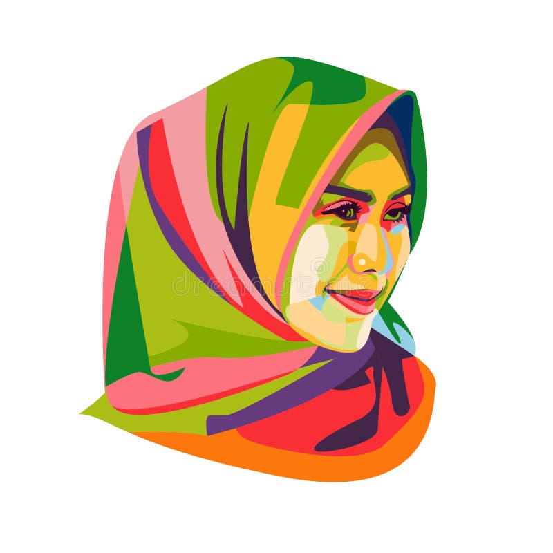 Mooie Hijab-Meisjes Vectorillustratie royalty-vrije illustratie Mooie Hijab-Meisjes Vectorillustratie royalty-vrije illustratie