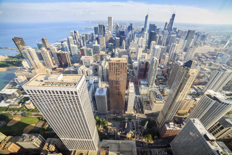 Mooie horizon van Chicago, Illinois royalty-vrije stock fotografie Mooie horizon van Chicago, Illinois royalty-vrije stock fotografie