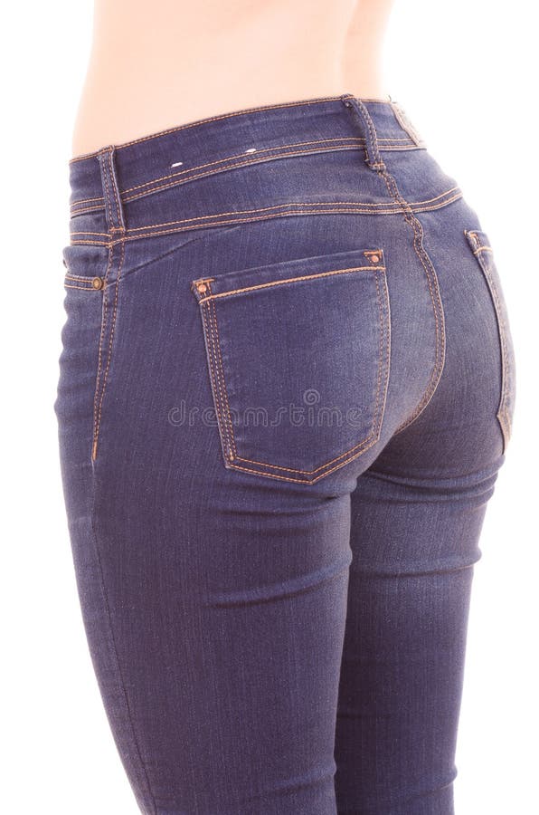 Mooie jonge slanke topless vrouw die jeans dragen royalty-vrije stock foto Mooie jonge slanke topless vrouw die jeans dragen royalty-vrije stock foto