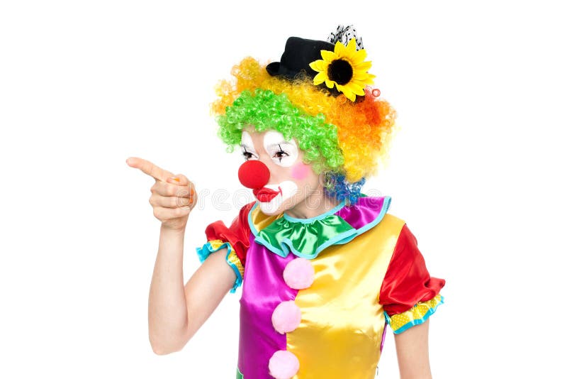 Mooie jonge vrouw als clown stock foto's Mooie jonge vrouw als clown stock foto's