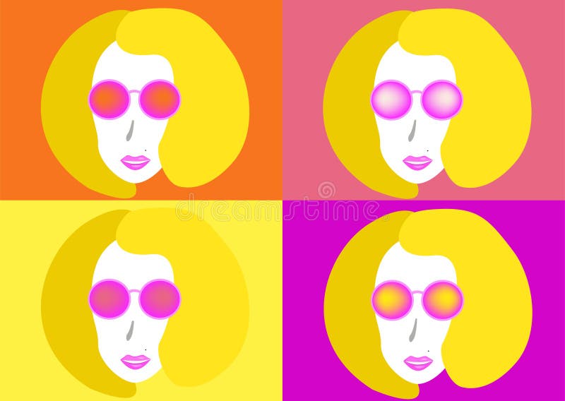 Mooie jonge vrouw met zonnebril vector illustratie Mooie jonge vrouw met zonnebril vector illustratie