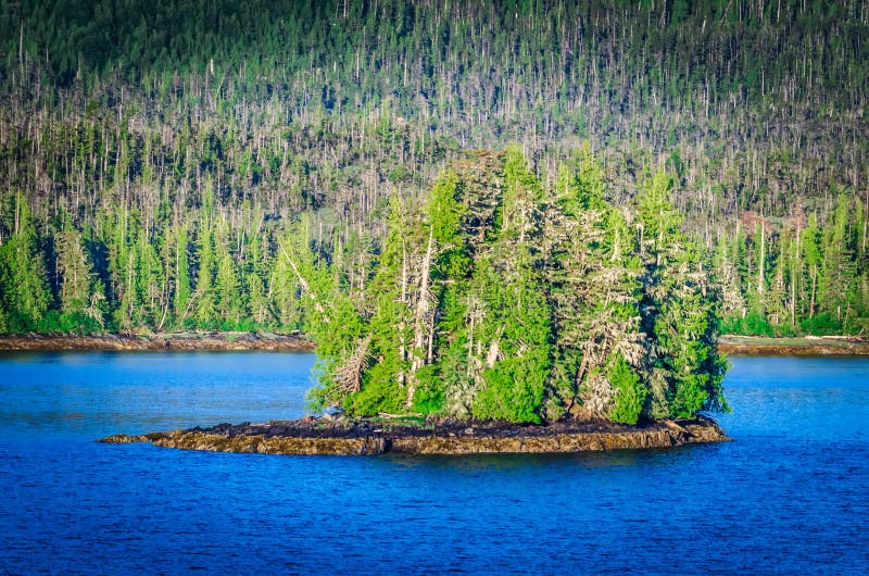 Mooie ketchikan de bergketenlandschappen van Alaska royalty-vrije stock fotografie Mooie ketchikan de bergketenlandschappen van Alaska royalty-vrije stock fotografie