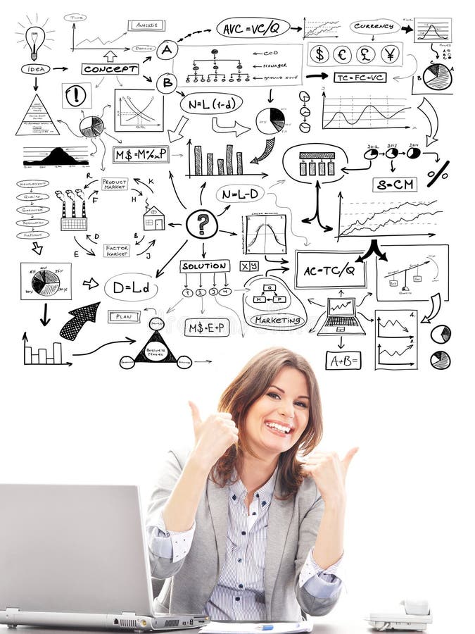 Mooie onderneemster met conceptuele regelingen stock afbeeldingen Mooie onderneemster met conceptuele regelingen stock afbeeldingen