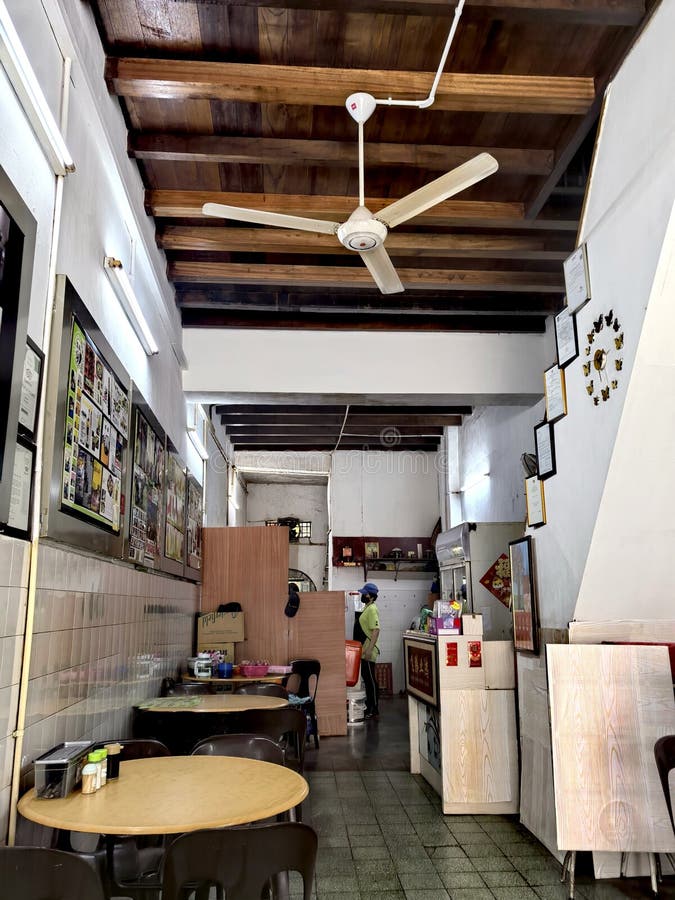 Mooie oude winkels en winkels in Georgetown Maleisië. stock afbeeldingen