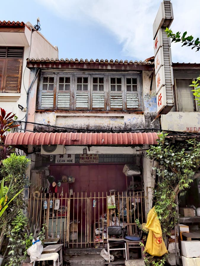 Mooie oude winkels en winkels in Georgetown Maleisië. royalty-vrije stock foto's