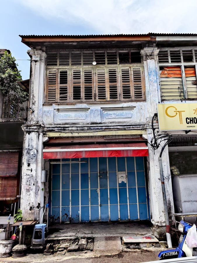 Mooie oude winkels en winkels in Georgetown Maleisië. royalty-vrije stock foto