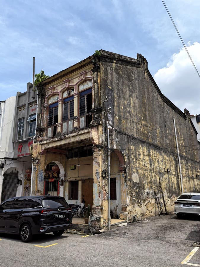 Mooie oude winkels en winkels in Georgetown Maleisië. royalty-vrije stock foto's