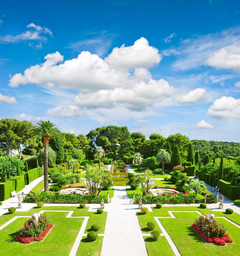 Beautiful mediterranean garden on the french riviera. Beautiful mediterranean garden on the french riviera