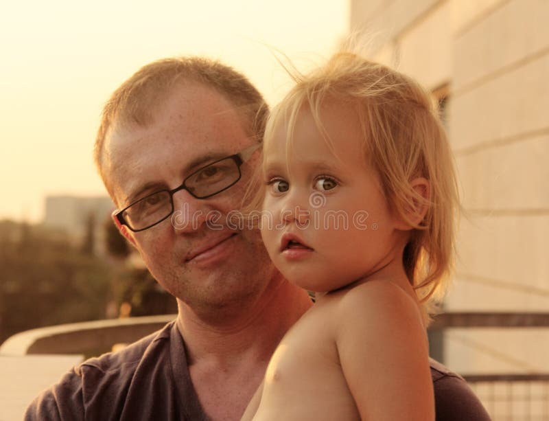 Mooie vader en dochter stock fotografie