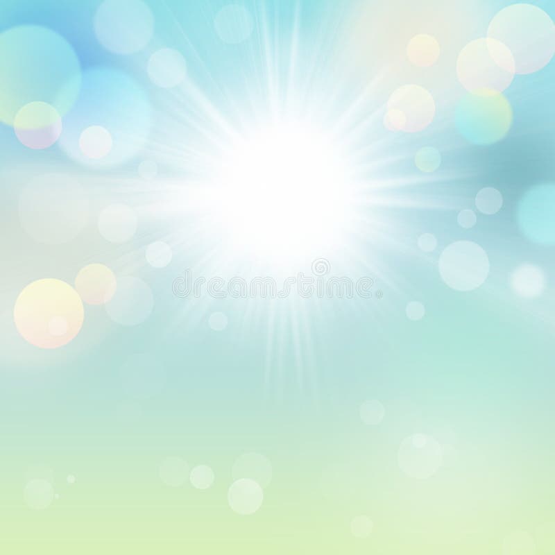 Mooie van de Zon Blauwgroene Bokeh van de de Lentezomer Abstracte de Aardachtergrond vector illustratie Mooie van de Zon Blauwgroene Bokeh van de de Lentezomer Abstracte de Aardachtergrond vector illustratie