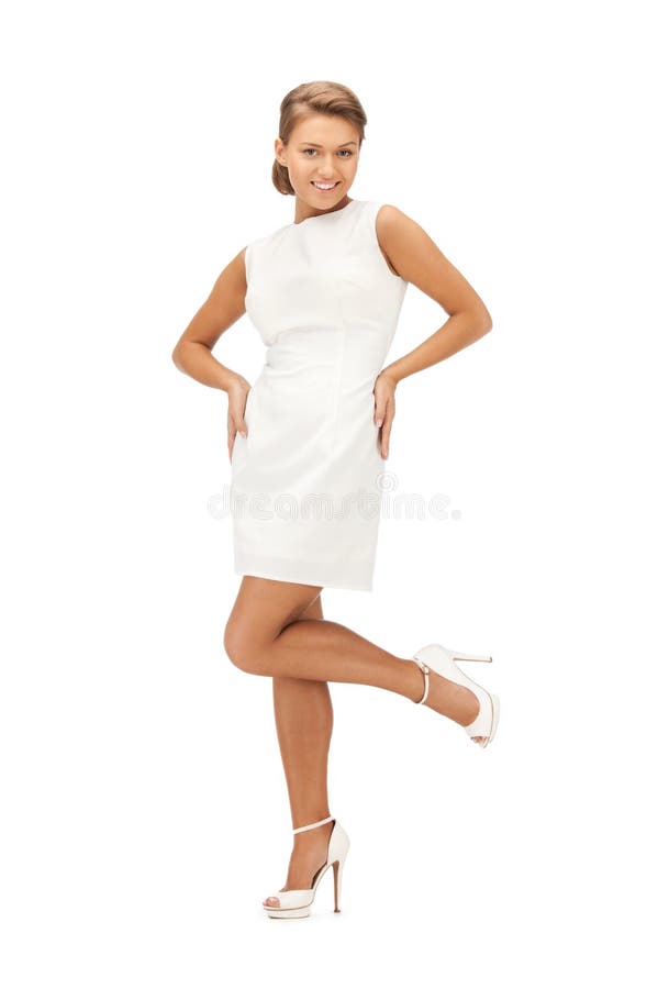 Mooie vrouw in een elegante jurk royalty-vrije stock foto